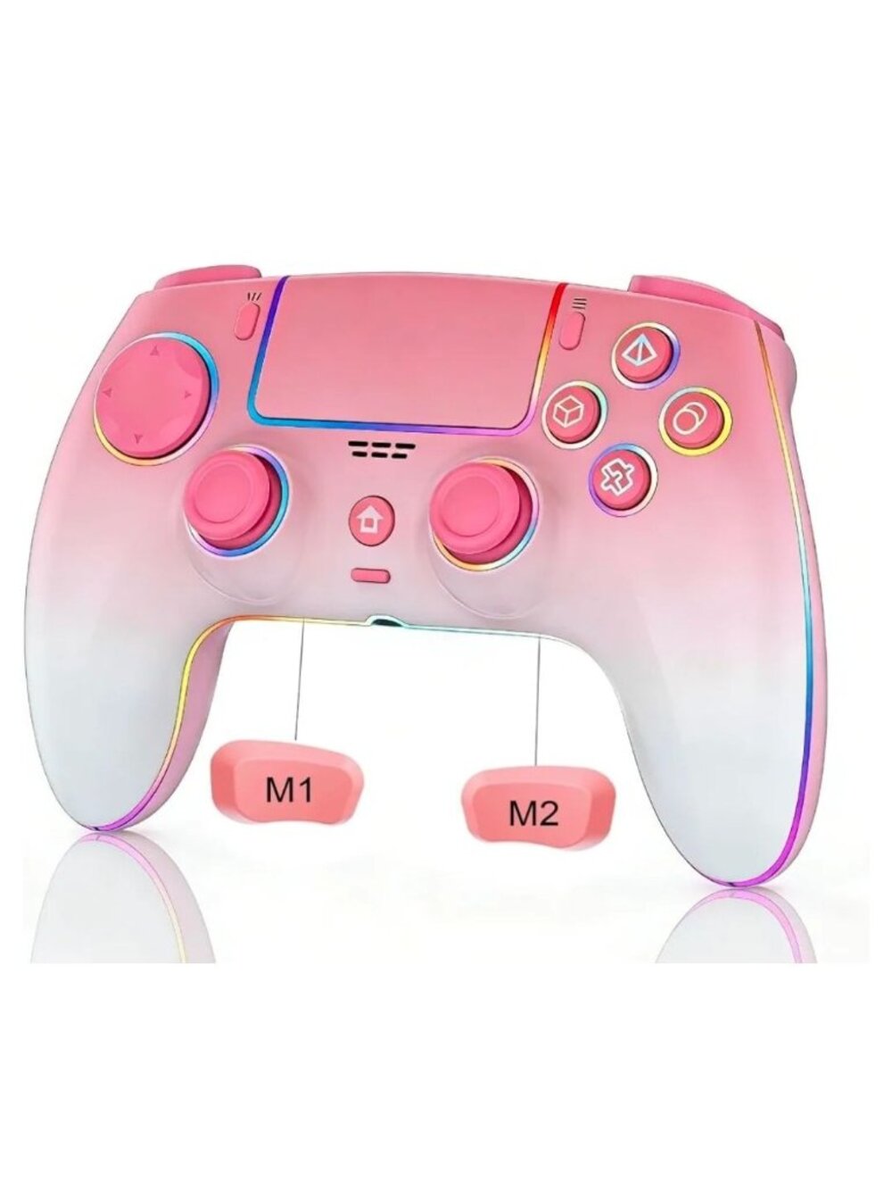 Wireless Pink Controller for PS5/PC/Mac/Steam Deck with Hall Effect joystick
